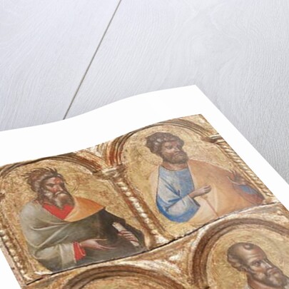 Detail of Madonna and Child with Angels, the Crucifixion, and Twelve Apostles or Saints,c.1360 by Lorenzo Veneziano