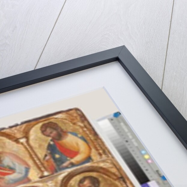 Madonna and Child with Angels, the Crucifixion, and Twelve Apostles or Saints, c.1360 by Lorenzo Veneziano