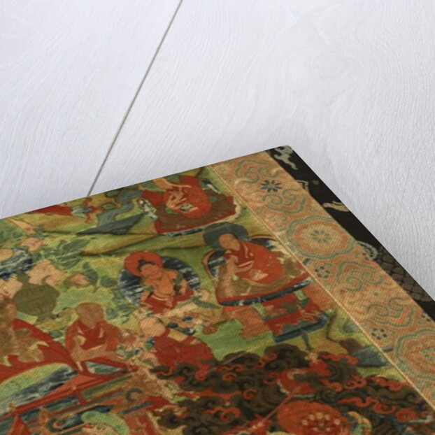 Detail of Third Panchen Lama Losan Penden Yeshe by School Tibetan