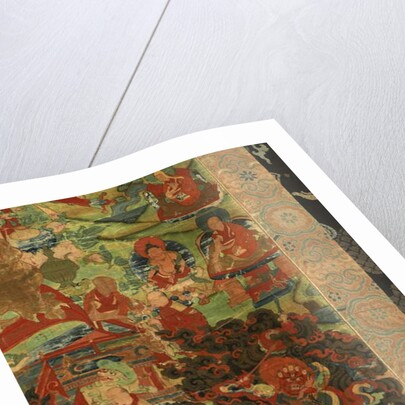 Detail of Third Panchen Lama Losan Penden Yeshe by School Tibetan