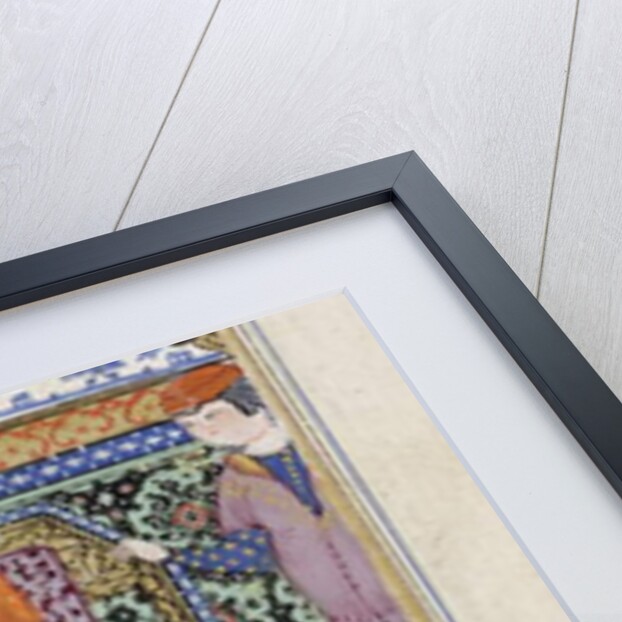 Nushabeh receives the portrait of Eskandar, c.1475 by Persian School