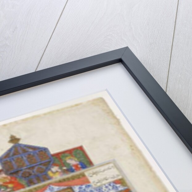 Nushabeh receives the portrait of Eskandar, c.1475 by Persian School