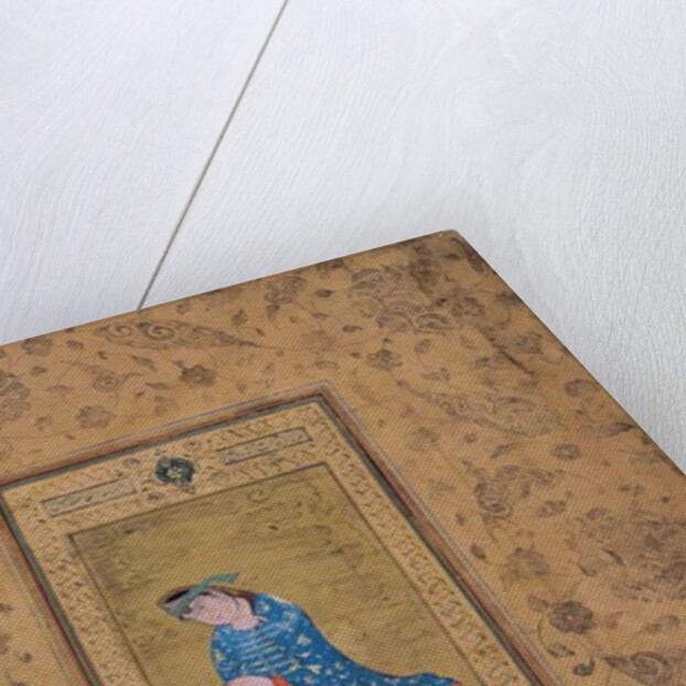 A princess in blue and orange, c.1575 by Riza-i Abbasi