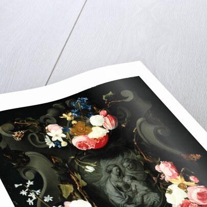 Flower Garland with the Holy Family, 1625-27 by Daniel Seghers