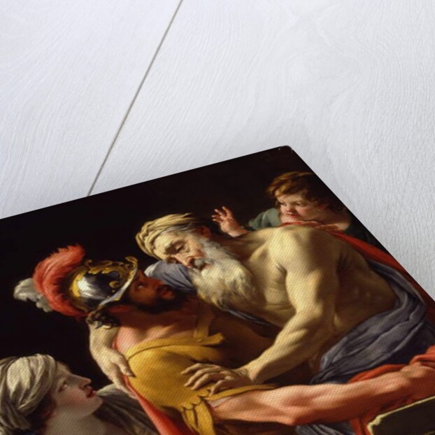Æneas and His Father Fleeing Troy, c.1635 by Simon Vouet