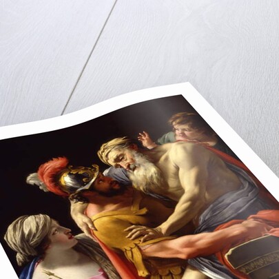 Æneas and His Father Fleeing Troy, c.1635 by Simon Vouet