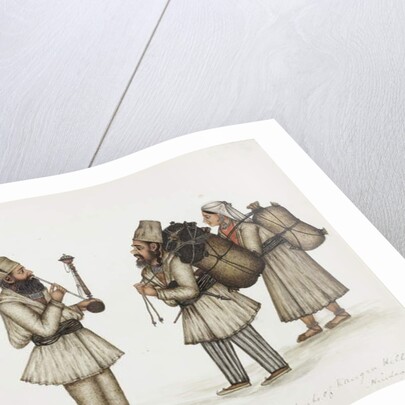 Hill Men and Woman Inhabitants of Kangra Hills / Hindoos, c.1840 by Indian School