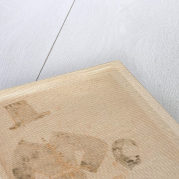 Mahant turns the oil-press in jail, Kalighat Album, c.1880 by Indian School