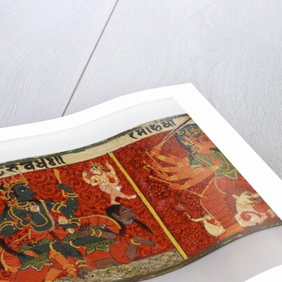 Detail from a Devimahatmya manuscript cover by Nepalese School