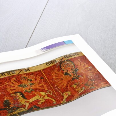 Detail from a Devimahatmya manuscript cover by Nepalese School