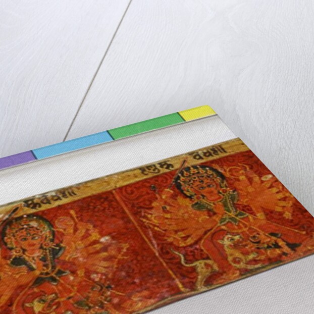 Detail from a Devimahatmya manuscript cover by Nepalese School