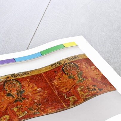Detail from a Devimahatmya manuscript cover by Nepalese School