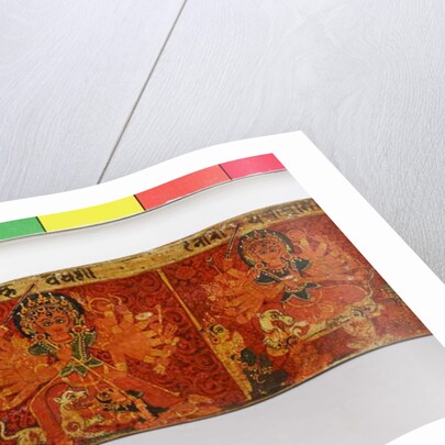 Detail from a Devimahatmya manuscript cover by Nepalese School