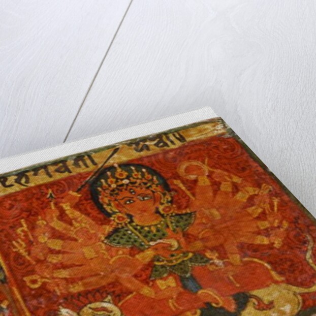Detail from a Devimahatmya manuscript cover by Nepalese School