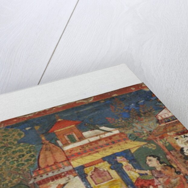 Detail from a Buddhist manuscript cover by Nepalese School