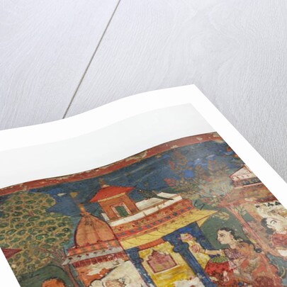 Detail from a Buddhist manuscript cover by Nepalese School