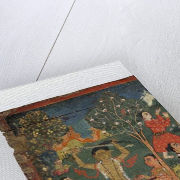 Detail from a Buddhist manuscript cover by Nepalese School