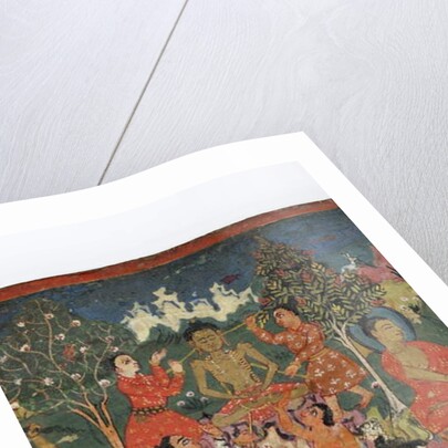 Detail from a Buddhist manuscript cover by Nepalese School