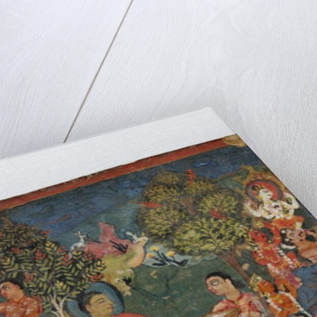 Detail from a Buddhist manuscript cover by Nepalese School