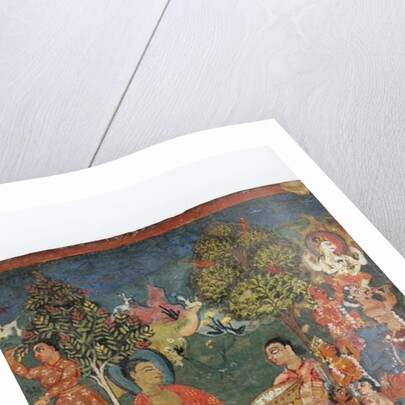 Detail from a Buddhist manuscript cover by Nepalese School