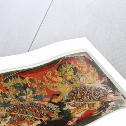 One of a pair of manuscript covers depicting Devi as the Eight Mothers by Nepalese School