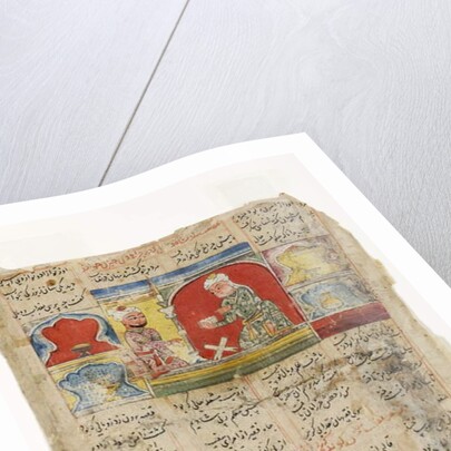 A sage reads to a king under the royal lamp, c.1425-1450 by Indian School