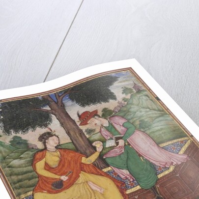 A man and woman seated beneath a tree, c.1590 by Indian School