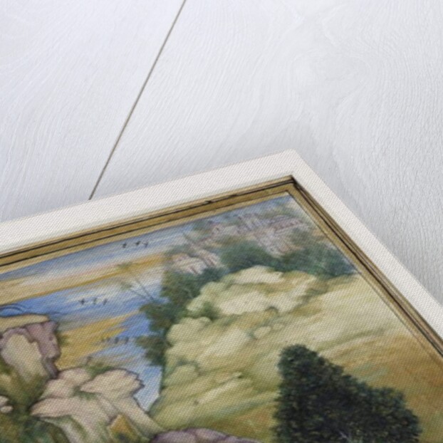 Picnicking in the course of a hunt, detail, c.1615 by Indian School