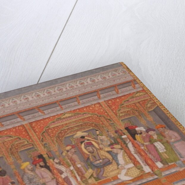 Mirza Md Mu'azzam Shah Khurram Bakht Bahadur receiving Sa'adat 'Ali, Nawab of Aw, 1803 by Mal Lalji