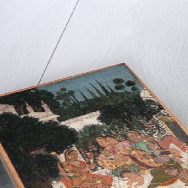 Eight women and a child on a palace terrace, c.1760 by Indian School