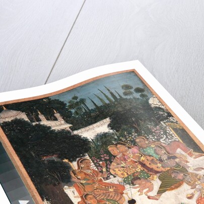 Eight women and a child on a palace terrace, c.1760 by Indian School