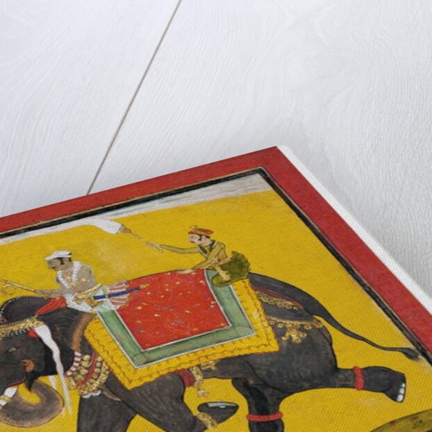 A raja riding an elephant, c.1690 by Indian School
