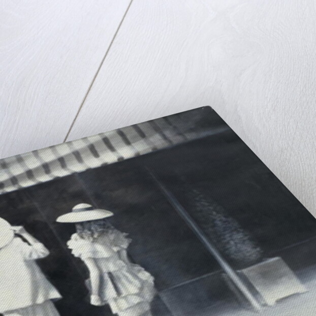 Mother and Daughter Outside a Restaurant by Lincoln Seligman