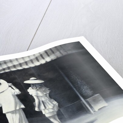 Mother and Daughter Outside a Restaurant by Lincoln Seligman