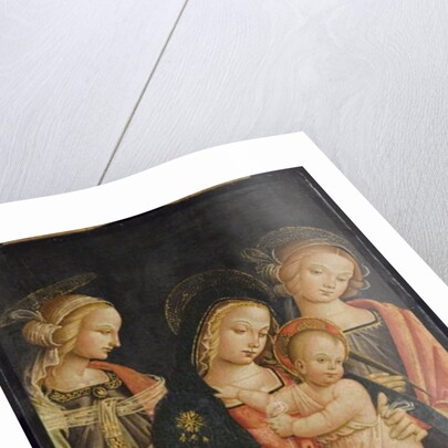 The Madonna and Child with Two Female Saints, c.1500 by Master of the Cortona Tondo