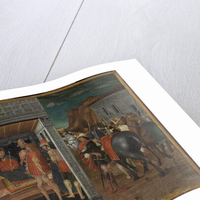 The Announcement of the Death of Uriah to King David and Bathsheba by Domenico Morone