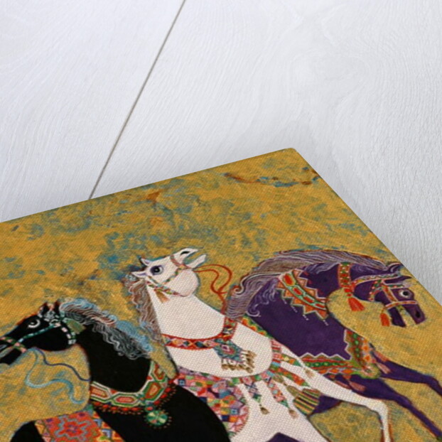 3 Horses, 1975 by Laila Shawa