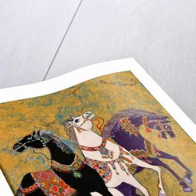 3 Horses, 1975 by Laila Shawa