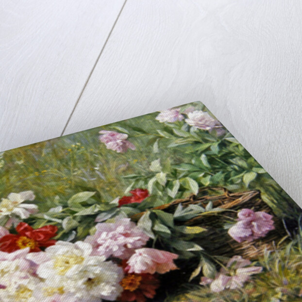 Freshly cut flowers by Louis Marie Lemaire