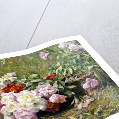 Freshly cut flowers by Louis Marie Lemaire