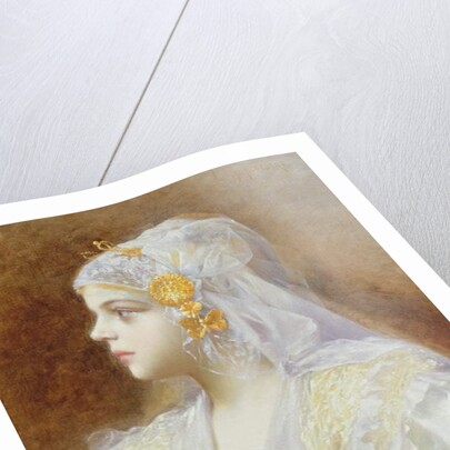 Portrait of a Girl by Leon Auguste Cesar Hodebert