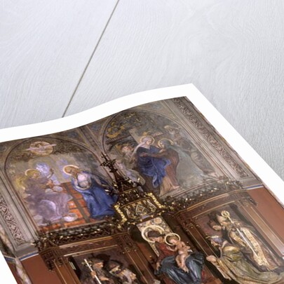 Side-altar of Our Lady with statues of Bohemian Patron Saints, 1922 by Štěpán Zálešák