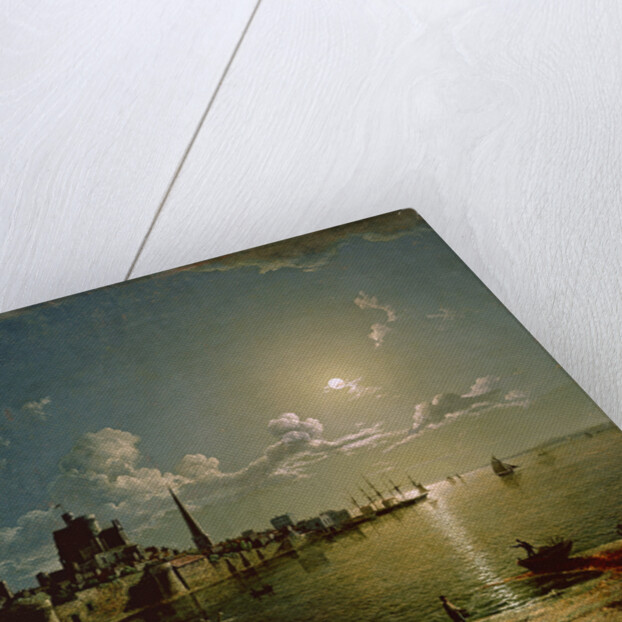 Moonlight Scene, Southampton, 1820 by Sebastian Pether