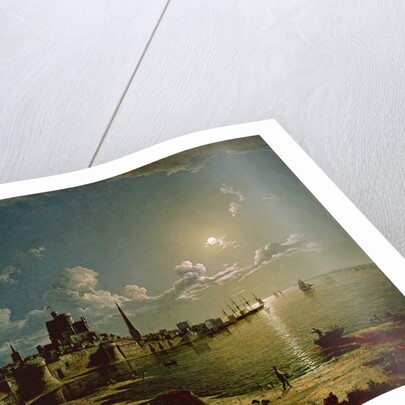 Moonlight Scene, Southampton, 1820 by Sebastian Pether