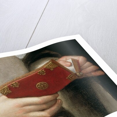 Portrait of the Artist's Sister in the Garb of a Nun, detail of her prayer book by Sofonisba Anguissola