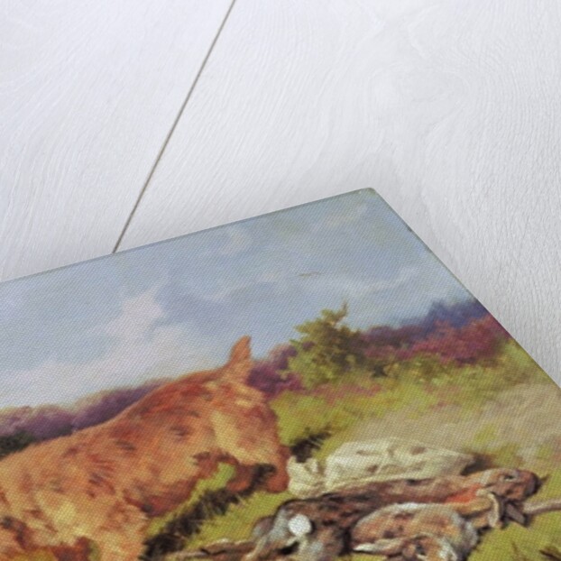 Terrier Watching a Rabbit Trap, 1887 by Arthur Batt