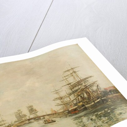 Port d'Honfleur by Eugene Louis Boudin