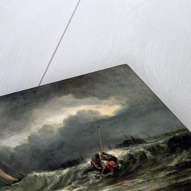 Fishermen upon a lee-shore in squally weather by Joseph Mallord William Turner