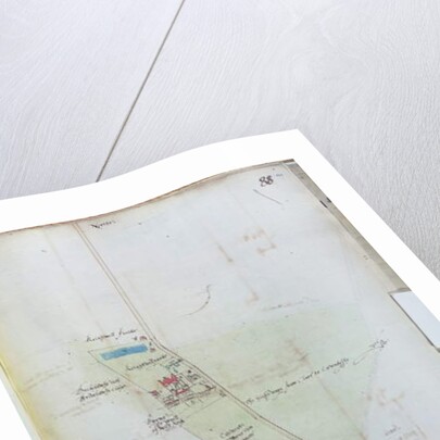 Ms 25517/1 fol.88 Map of the village of Belchamp St. Paul, 1576 by Israel Amyce