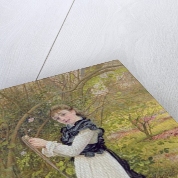 Skipping, portrait of the artist's daughter, Barbara, 1877 by Edward Killingworth Johnson